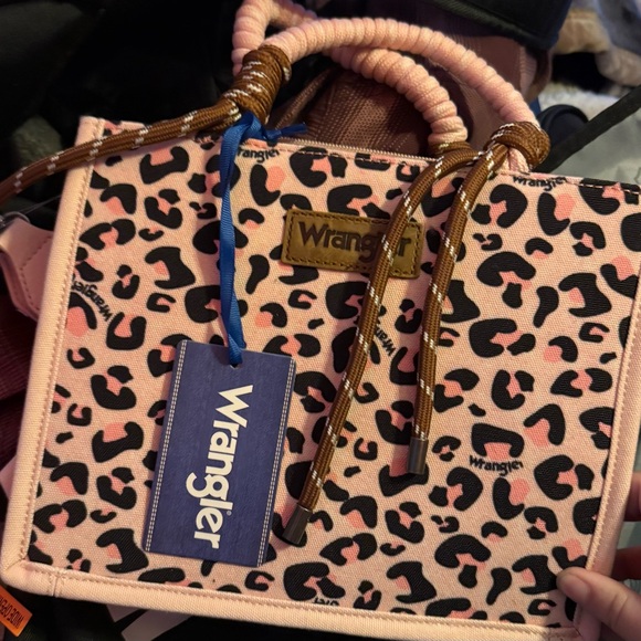 Wrangler Handbags - Wrangler Pink and Black Leopard Mini Bag